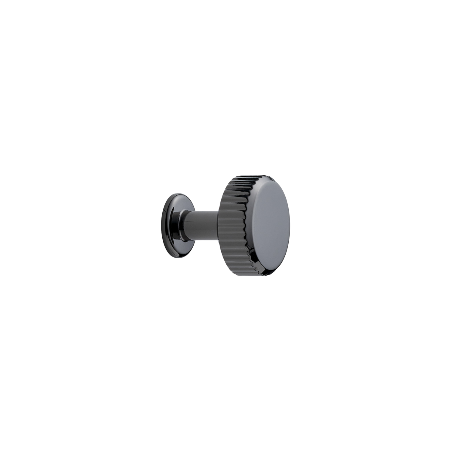 Knop villa round ø30x20 zamak zwart